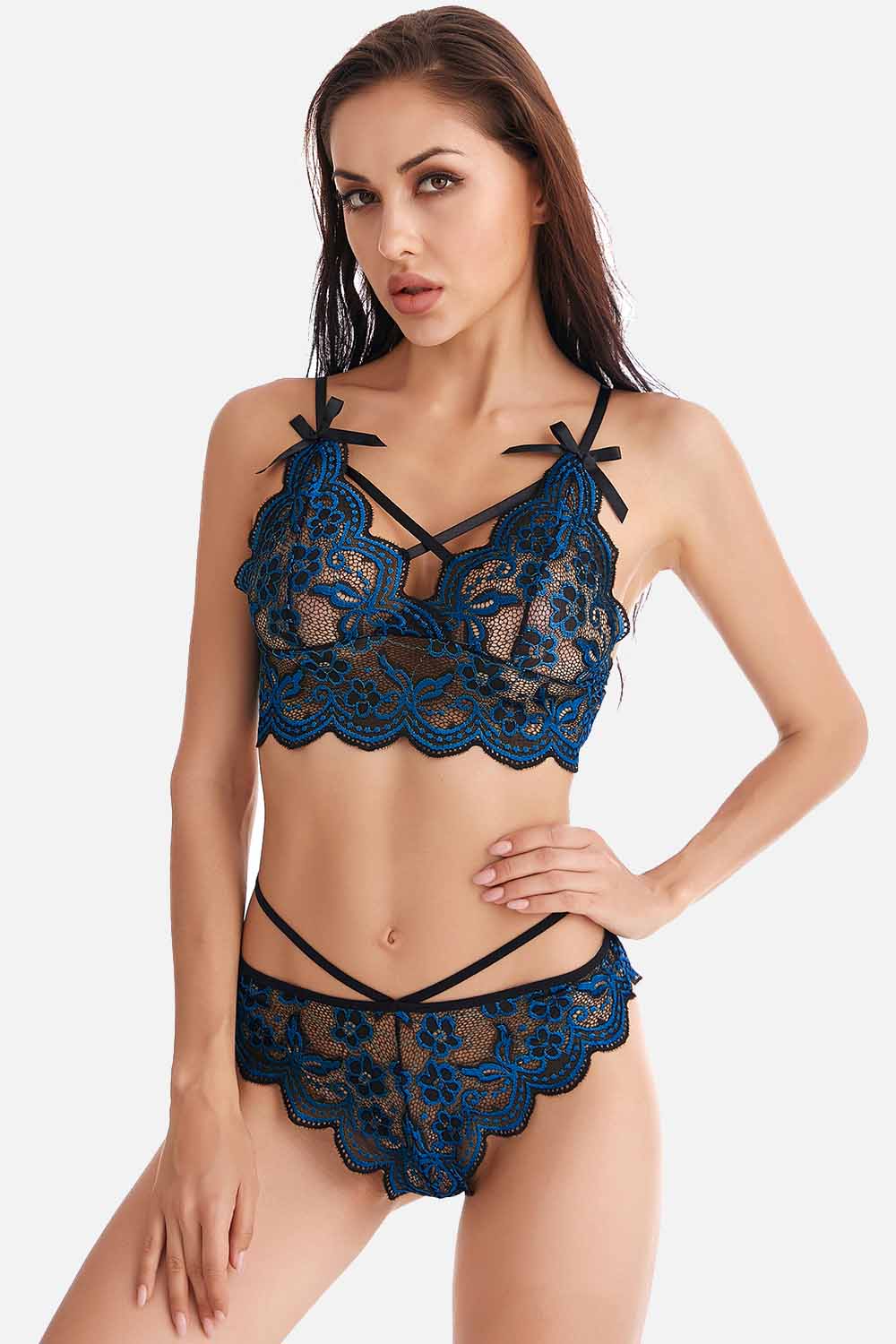 When You Love Somebody Lace Bra And Panty Set - Dressfeel