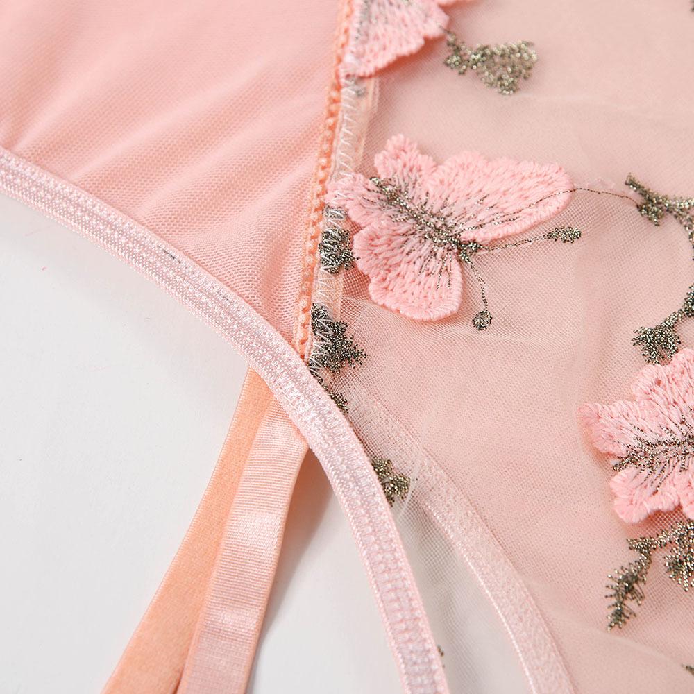 Butterfly Embroidered Lingerie Set - Dressfeel